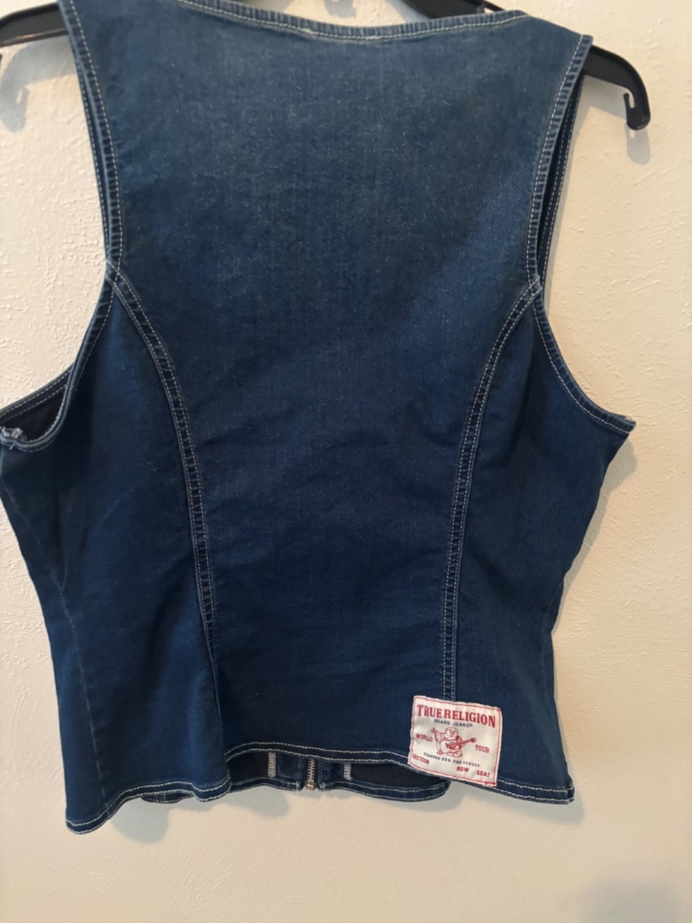 True Religion Women's Medium Blaze Wash Denim Bustier Top - Size XL - Picture 5 of 8